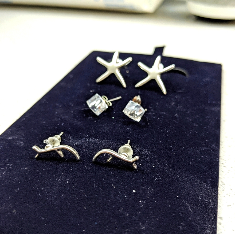 Silver Stud Earring Bundle